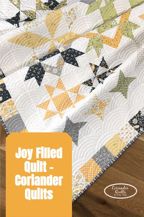 Lap Quilt Patterns, Vintage Quilts Patterns, Paper Quilt, Yellow Quilts, Charm Quilt, Pdf Quilt Pattern, Sampler Quilt, How To Finish A Quilt, Star Quilts