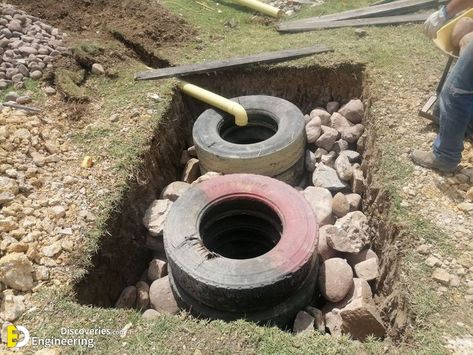 Different Septic System Types | Engineering Discoveries Diy Septic System Off The Grid, Septic Tank Size, Fossa Séptica, Diy Septic System, Septic Tank Design, Water Cement Ratio, Septic Tank Systems, Stone Walls Garden, Fence Wall Design