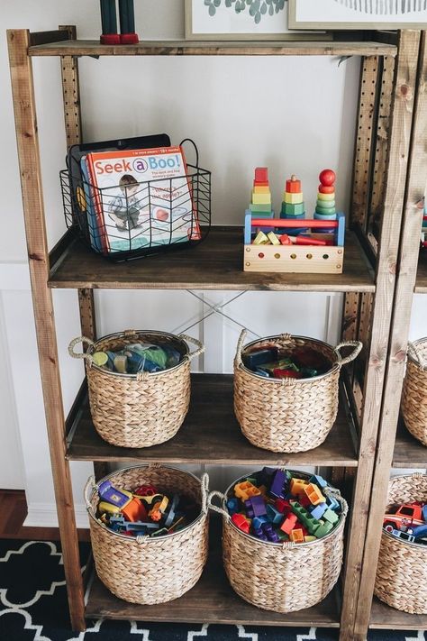 Organizing Playroom, Creative Playroom, Playroom Toys, Playroom Organization Ideas, Boys Playroom, Basement Playroom, Toddler Playroom, Wooden Playset, Playroom Design