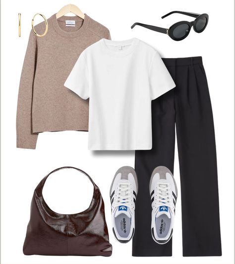 Sunglasses Outfit, Adidas Trainers, Acetate Sunglasses, Oval Sunglasses, Oval Frame, Cooler Weather, Casual Style Outfits, Retro Outfits, Work Outfit