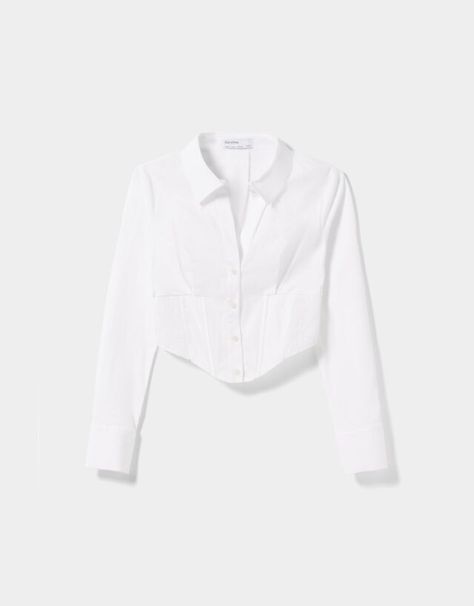 Kemeja dan Blus Wanita | Koleksi Baru | Bershka Zara Shirt Women, Joy Dress, Corset Shirt, Shirts And Blouses, Zara Shirt, Performance Outfit, Preppy Outfits, Summer Outfits Women, Fashion Classy