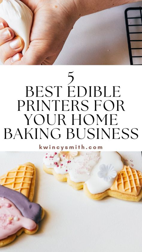 When starting my home baking business I had zero interest in buying an edible printer. I love to create art and wanted to do everything by hand that I possibly could. But some things are just better to print! Baking Business Ideas, Bakery Startup, Iphone Cake, Home Baking Business, Bakery Business Plan, Home Bakery Business, Cake Pop Decorating, Best Edibles, Bakery Branding