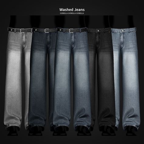 Washed Jeans | Patreon Sims 4 Male Clothes Grunge, Sims 4 Cc Clothes Male Tops, Alpha Clothes Cc Sims 4, Sims Cc Clothes Male, Sims Cc Tops, Male Teen, Sims 4 Men Clothing, Gorilla Gorilla, Sims 4 Male Clothes