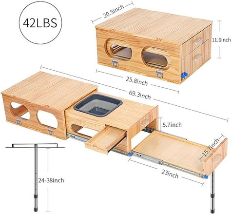 Overland Kitchen, Camping Kitchen Set Up, Camp Kitchen Box, Kangoo Camper, Camping Trailer Diy, Suv Camper, Truck Bed Camping, Chuck Box, Kitchen Box