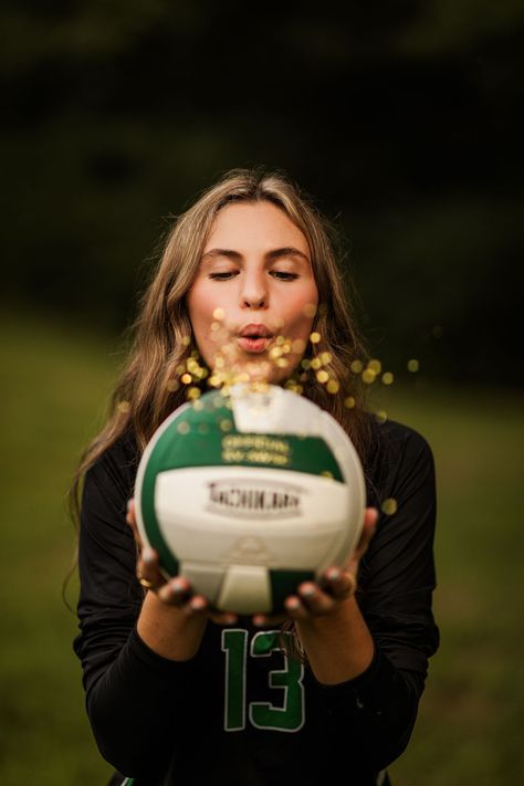 Photo from Barbee Fall Senior Photos mobile gallery app by Almond Images Senior Sport Photo Ideas, Volleyball Photography Poses, Senior Pictures With Soccer Ball, Senior Sports Pictures Volleyball, Volleyball Graduation Pictures, Softball Senior Picture Ideas, Senior Photos Soccer, Senior Picture Ideas Volleyball, Volleyball Picture Ideas