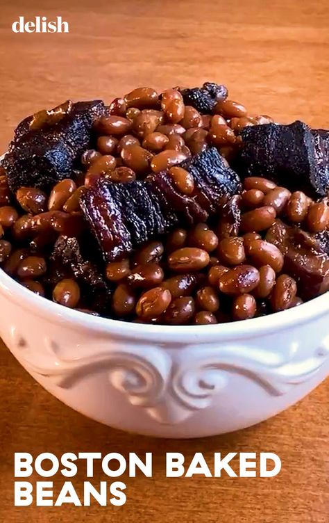 Baked Beans From Pork And Beans Recipe, Canned Boston Baked Beans, Southern Living Baked Beans, Boston Baked Beans Candy, 12 Tomatoes Southern Style Baked Beans, New England Recipes, Boston Baked Beans Recipe, Brisket Sides, Boston Beans