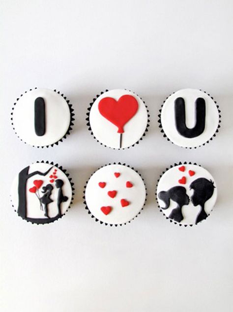 35+ Valentine's Day Cupcake Ideas - I Love You Cupcakes Cupcakes Bonitos, Kue Fondant, Valentine Cakes, Deco Cupcake, Cupcakes Design, Anniversary Cupcakes, Decorated Cupcakes, Valentine Day Cupcakes, Cupcakes Decorados