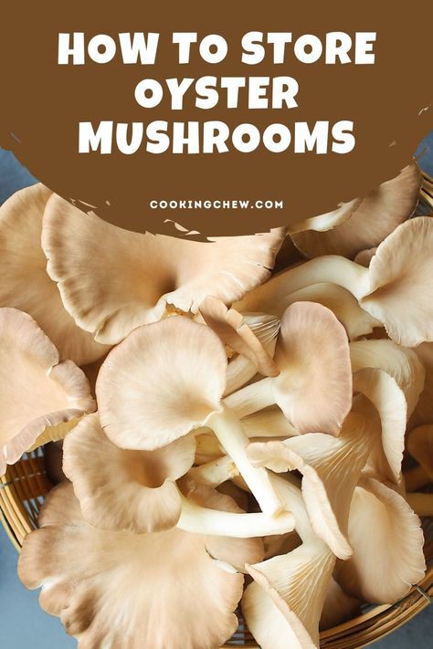 Learn how to store oyster mushrooms properly to keep them fresh for up to 7-10 days. This article covers the best methods for storing oyster mushrooms in the refrigerator, freezer, or dehydrator, as well as tips for preventing mold and spoilage. Dehydrated Oyster Mushrooms, How To Store Fresh Mushrooms, How To Preserve Oyster Mushrooms, Recipes For Oyster Mushrooms, Cooking Oyster Mushrooms, Dried Oyster Mushroom Recipe, Cooking Mushrooms, Canned Oysters, Mushroom Storage