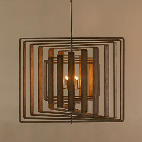 Zachary 11 Spiral Light Illuminated Lounge Lights, Living Brand, Geometric Lighting, Andrew Martin, St Margaret, Unique Chandeliers, Rectangle Chandelier, Geometric Chandelier, Candle Style Chandelier