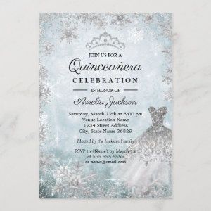 Winter Wonderland Gifts on Zazzle Winter Wonderland Quinceanera, Winter Quinceanera, Winter Birthday Invitations, Quinceanera Invitation, Sweet Sixteen Invitations, Quinceanera Party, Winter Birthday, Foil Invitations, Blue Winter