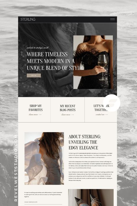 Sterling is one of our Best Seller Showit website templates for content creators, bloggers, and influencers. These templates are versatile, easy to use, and come with great customer support. You'll get the website template and all included demo pages. Upload your content, customize everything easily, and go live as you unlock the SEO and blogging power of Wordpress! Launch Checklist, Showit Template, Showit Website Template, Modern Website Design, Website Copy, Squarespace Design, Blog Layout, Modern Website, Wordpress Website Design