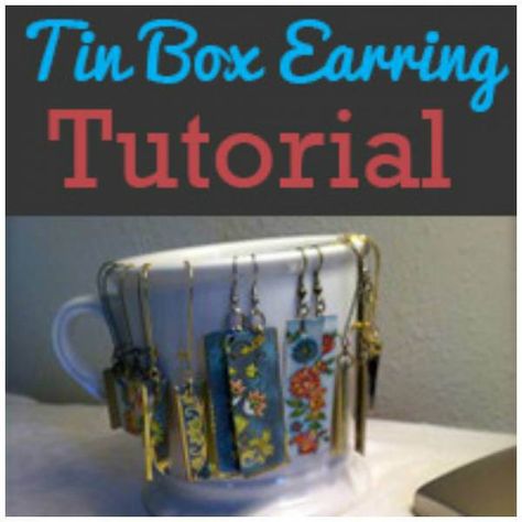 tinbox Tin Jewelry Diy, Tin Jewelry, Tin Earrings, Box Craft, Teaching Inspiration, Tin Art, Jewelry Kits, Jewelry Techniques, Earring Tutorial