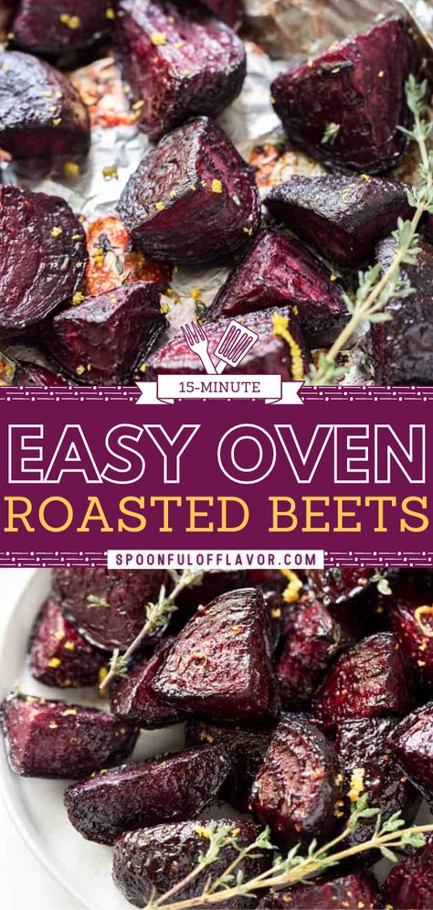 Roasted Beets For Salad, Roasted Canned Beets, Beets Roasted Recipes, Easy Roasted Beets Recipe, Oven Roasted Beets Recipes, Best Roasted Beets Recipe, Beets In Oven Recipe, Oven Roasted Beats, Roasted Beets With Rosemary