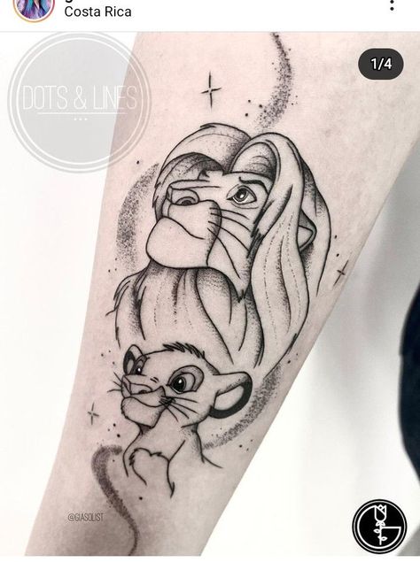 Simba Kiara Tattoo, Disney Lion King Tattoo, Simba Tattoo Design, Re Leone Tattoo, Lion King Tattoo For Women, Lion King Tattoo Design, Lion Hand Tattoo Men, Lion King Tattoo Ideas, The Lion King Tattoo