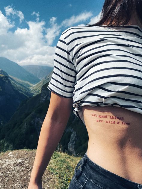 All Good Things Are Wild And Free Tattoo, Wild Tattoos For Women, Into The Wild Tattoo, Wild And Free Tattoo, Wild Spirit Tattoo, Western Tattoo, Mountains Tattoo, Spirit Tattoo, Western Tattoos