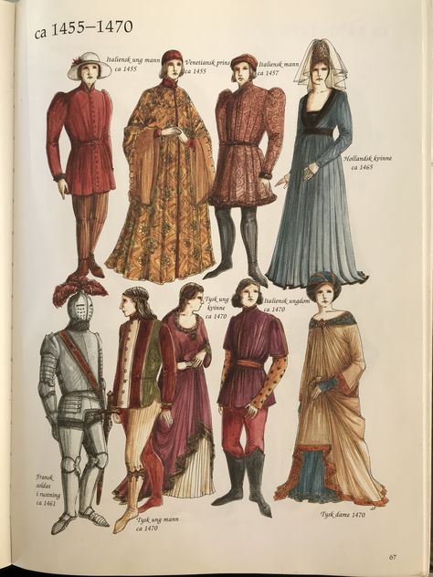 1400s Mens Fashion, Prince Humperdink, 1400s Fashion, 15th Century Fashion, 1500s Fashion, 14th Century Clothing, Middle Ages Clothing, Fashion Timeline, Medieval Garb