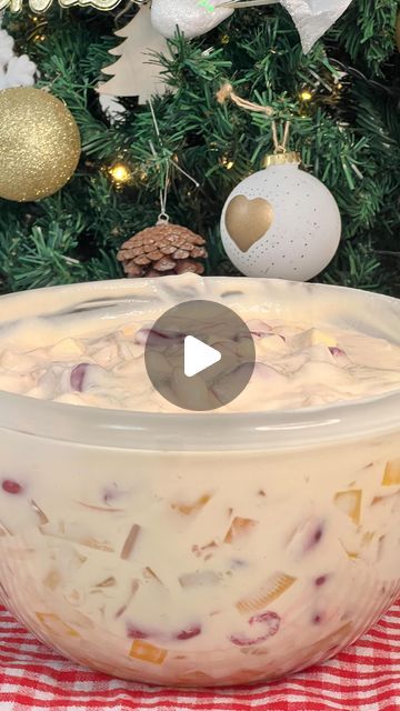 Candy on Instagram: "Extra creamy and delicious Filipino fruit salad Ingredients: 180g cream cheese (chilled) 2x 250ml all purpose cream (chilled) 397g condensed milk 2x 850g fruit cocktail 250g kaong (drained) 210g nata de coco(drained) 340g macapuno 165g eden cheese, sliced into small cubes Directions: -In a bowl, combine cream cheese, all-purpose cream, and condensed milk. Beat until everything's combined. -Add the fruit cocktail, kaong, nata de coco, macapuno, and cheese. Gently fold until well combined. -Refrigerate for at least 4 hours to overnight. -Serve chilled and enjoy! #fruitsalad #filipinodessert #fruitcocktail #christmasdessert #pinoyfoodie #pinoyfood #foodiegram #foodie #reels #reelsinstagram #holidaydessert #reelsinsta #foodielife #foodstagram #foodinfluencer #foodblogge Fruit Salad With Condensed Milk, Eden Cheese, Filipino Fruit Salad, Fruit Salad Ingredients, Fruit Cocktail, Filipino Desserts, Filipino Dishes, Pinoy Food, Cheese Salad