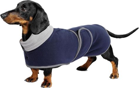 Amazon.com : Dog Jacket, Dog Coat Perfect for Dachshunds, Dog Winter Coat with Padded Fleece Lining and high Collar, Dog Snowsuit with Adjustable Bands-Red-L : Pet Supplies Dachshund Coat, Sweaters For Dogs, Dog Snowsuit, Dachshund Sweater, Dog Winter, Dog Winter Coat, Leg Straps, Dog Coat, Collar Dog