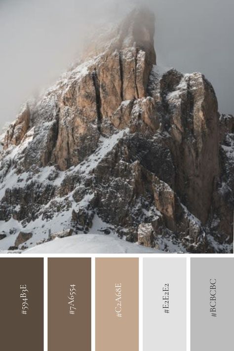 Mountain Interiors, Interior Design School, Color Schemes Colour Palettes, Condo Decorating, Nature Color Palette, Paint Colors For Home, Colorful Landscape, Rocky Mountain, Mountain Landscape