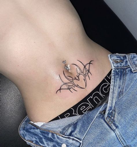 Lust Tattoo, Cyberciligism Tattoo, Tattoo Belly, Lower Belly Tattoos, Abdomen Tattoo, Tattoos Floral, Stomach Tattoos Women, Belly Tattoos, Belly Tattoo