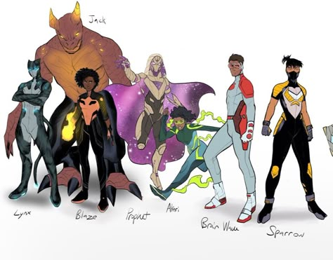 Superhero Team Concept Art, Superhero Team Oc, Superhero Oc, New Superheroes, Marvel Superheroes Art, Ben 10 Comics, Indie Comic, Superhero Team, Avatar Cartoon