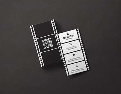 Videographer Business Cards, Videography Business Cards, Film Business Card, Animation Business Cards, Graphic Designer Card, Business Card Design Creative Ideas, Photography Business Card Design, Film Cards, Business Card Photography