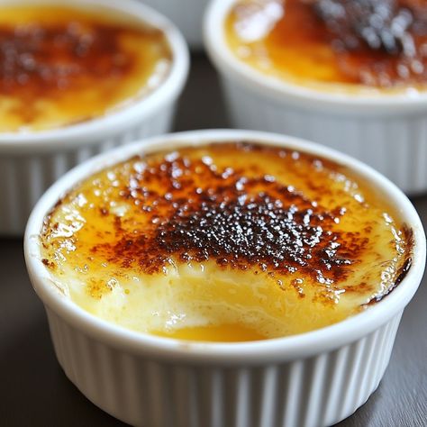 🍮 Indulge in Classic Crème Brûlée with a Filipino Twist! A creamy delight with a unique touch! 🇵🇭 #CremeBrulee #FilipinoDesserts Classic Crème Brûlée with a Filipino Twist Ingredients: Heavy cream (2 cups) Vanilla bean (1, split and scraped) Egg yolks (5) Sugar (1/2 cup) Calamansi juice (2 tbsp) Brown sugar (for topping) Instructions: Heat cream and vanilla until hot. Let cool. Whisk egg yolks, sugar, and calamansi juice. Gradually add cream mixture. Pour into ramekins and bake at 325°F (... Calamansi Juice, Cream Brulee, Instagram Recipes, Filipino Desserts, Egg Yolks, Trending Recipes, Egg Whisk, Heavy Cream, Vanilla Bean