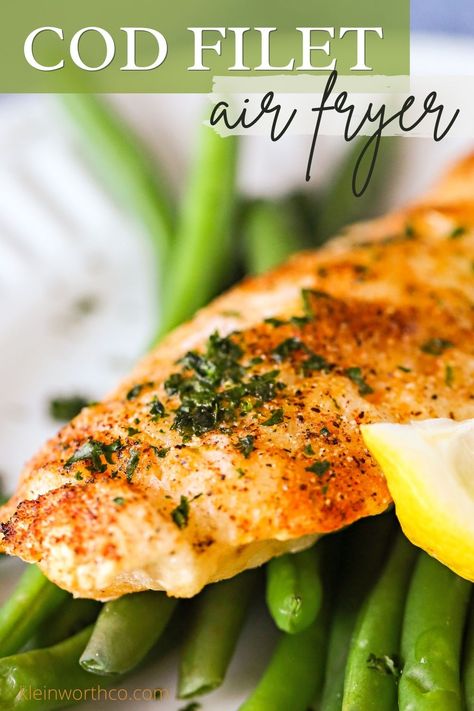 Weight Watcher Cod Fish Recipes, Lemon Pepper Cod Air Fryer, Air Fryer Cod Recipes Gluten Free, Weight Watchers Cod Recipes, Keto Air Fryer Fish Recipes, Airfry Cod Fish Recipes, Pacific Cod Recipes Air Fryer, Frozen Cod Fillets Recipes Air Fryer, Frozen Cod Air Fryer Recipes