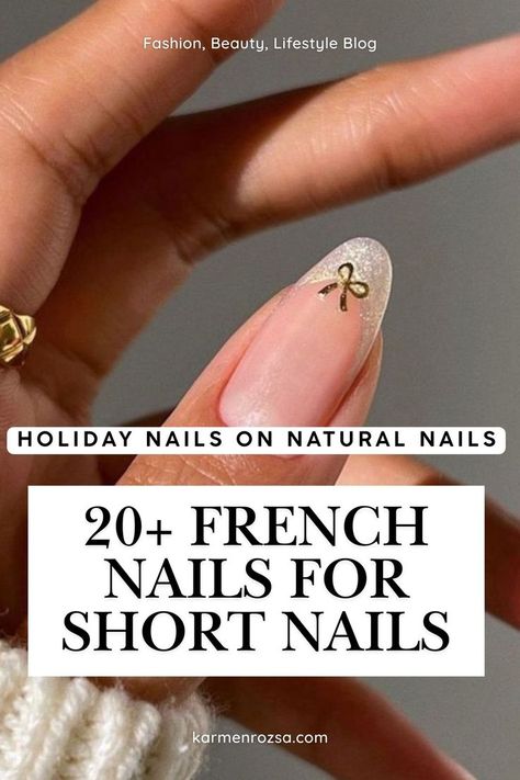 20+ French nails for short nails that will elevate your natural nails to perfection. From timeless classic designs to trendy variations, these nails designs on short nails are a stylish way to complement your holiday look without any fuss. Natural Christmas Nails Short, French Natural Nails Short, Natural French Tip Nails Short, French Tip Christmas Nail Designs, Short Classy Nails French Tips, French Tip Christmas Nail Ideas Short, Winter Glam Nails, French Tip Nails Natural Nail, Natural Nails Short Designs