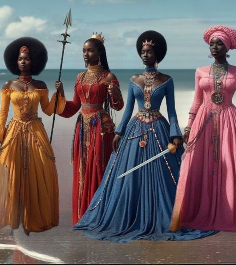 Lion Costume Women, Oshun Y Yemaya, Oya Orisha, Oshun Goddess, Blacks In The Bible, Yoruba Orishas, African Traditional Religions, Orishas Yoruba, Black Power Art