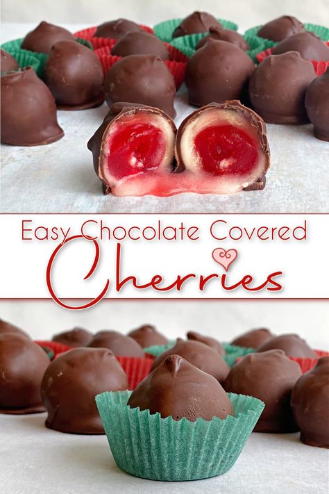 Old Fashioned Cherry Mash Chocolates, Chocolate Covered Cherry Mice, Old Fashioned Chocolate Covered Cherries, Chocolate Cover Cherries, Chocolate Covered Cherry Desserts, Homemade Cordial Cherries, How To Make Chocolate Covered Cherries, Cherry Chocolates Homemade, Cherry Chocolate Balls