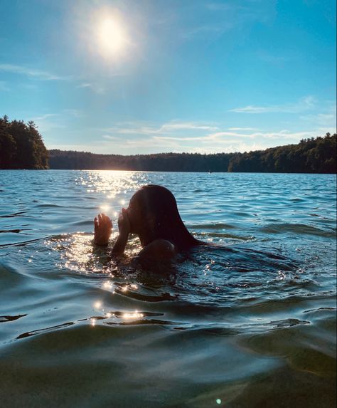 Book Girl Aesthetic, Sunset Swimming, Pond Swimming, Lake Swimming, Vision Board Images, Small Town Romance, Sunset Summer, Summer Plans, Summer Goals