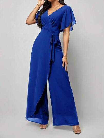 Dressy Jumpsuit Outfit, Blue Jumpsuits Outfit, Stylish Office Wear, Fashion Show Dresses, Womens Jumpsuits Casual, Latest Dress Design, Western Style Outfits, Jumpsuit Dressy, Stylish Office