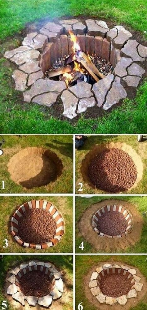 Rustic DIY Fire Pit, DIY Backyard Projects and Garden Ideas, Backyard DIY Ideas on a budget #Enchanting #HouseGoals #HomeIdeas #Kitchens #Outdoor #the #Oasis #The #Allure #in #Garden #InteriorDesign #HomeDecor #of Diy Fire Pit Ideas, Budget Landscaping, Diy Garden Patio, Budget Garden, Diy Backyard Landscaping, Patio Decorating Ideas On A Budget, Diy Fire Pit, Backyard Diy Projects, Backyard Fire