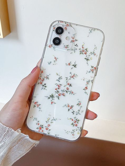 Ditsy Floral Clear Phone Case Artsy Phone Cases, Clear Phone Case Design, Chic Phone Case, Minimalist Phone Cases, Diy Phone Case Design, Iphone Case Collection, Pretty Iphone Cases, Pretty Phone Cases, Floral Phone Case