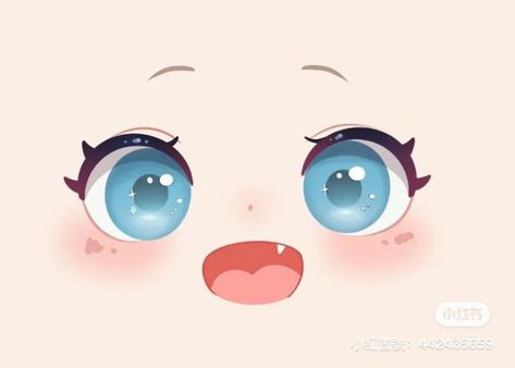 Chibi Eyes Tutorial, Cute Chibi Eyes, Anime Chibi Eyes, Chibi Face, Chibi Eyes, Chibi Sketch, Seni Dan Kraf, Manga Drawing Tutorials, 캐릭터 드로잉