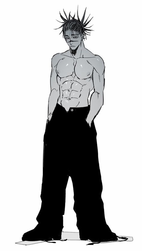 Male Art Reference Poses, Jujutsu Art, Choso Manga, Toji Megumi, Megumi Sukuna, Ju Jitsu, Hottest Anime Characters, Anime Guys Shirtless, Anime Sketch