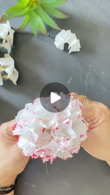 Pooja Yadav | DIY Craft - YouTube Tutorials on Instagram: "Flower with  tissue paper  Material Used- * Tissue paper  * Pink marker  * Wire  #diycrafts  #creativeart  #craftideas  #crafttutorial  #youtubevideo  #viralreels  #dailycrafts  #dailycrafts  #paperflower #bestoutofwaste  #crapepaperart  #instagramartist  #flowermaking   [diy flower idea, artist reel,Art Tutorial, YouTube Artist, Art videos, best out of waste , diy home decor, indian homes, craft enthusiasts, tissue paper, crape paper, flower making, clay craft, boho planter]" Diy Flower From Tissue Paper, Flower Making With Tissue Paper, Tishu Paper Art, How To Make Tissue Paper Flowers, Tissue Flowers Diy, Diy Home Decor Indian, Flower From Tissue Paper, Flower With Tissue Paper, Flowers With Tissue Paper