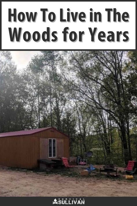 It's possible to live in the woods for years, and do so comfortably, but you'll have to have your act together. Learn how to pull it off here. #wilderness #survival Survival In The Woods, Bug Out Location, Camping In The Woods, Well Drilling, Survival Techniques, Water Sources, Waste Disposal, Building Techniques, Wilderness Survival