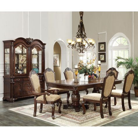 Cheap Dining Room Sets, Double Pedestal Dining Table, Dining Room Furniture Sets, Round Kitchen Table, Traditional Dining, Grande Table, Formal Dining Tables, Dining Room Table Set, Acme Furniture