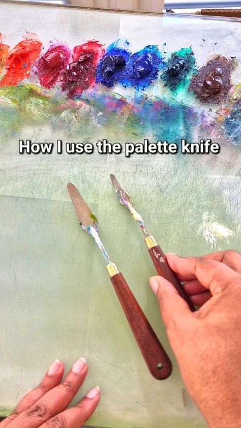 Halima Washington-Dixon | Ways I use my palette knife. If there are more short video ideas you have for me, please leave them in the comments… | Instagram Palette Knife Art, Knife Art, Palette Knife Painting, Knife Painting, Painting Videos, Video Ideas, Palette Knife, Short Video, Washington