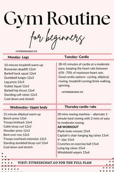 Beginner Workout Plan For Women, Workout Routine For The Gym For Women, Back To The Gym Workout For Women, Getting Back Into The Gym Workout, Workout Program For Beginners, Workout Routine At Gym For Women, Gym Workout Plans For Beginners, The Best Workouts For Women, Gym Work Out Routine