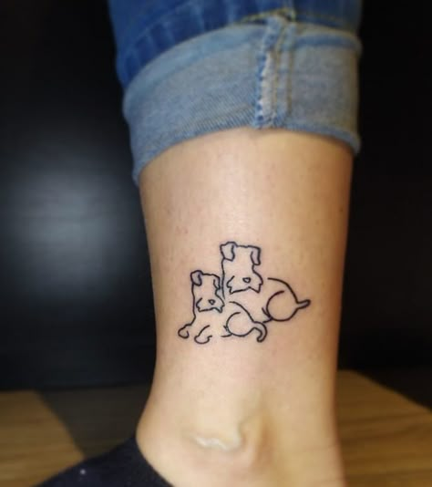 Miniature Schnauzer Outline Tattoo, Simple Schnauzer Tattoo, Schnauzer Tattoo Silhouettes, Miniature Schnauzer Tattoo Ideas, Small Schnauzer Tattoo, Schnauzer Line Tattoo, Schnoodle Tattoo, Dog Tattoo Schnauzer, Schnauzer Line Art