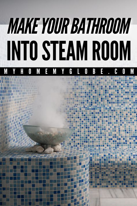 Spa Bathroom Diy, Diy Steam Room, Outdoor Steam Room, Shower Steam Room, Home Steam Room, Home Steam Sauna, Small Bathroom With Tub, Steam Room Shower, Diy Home Spa