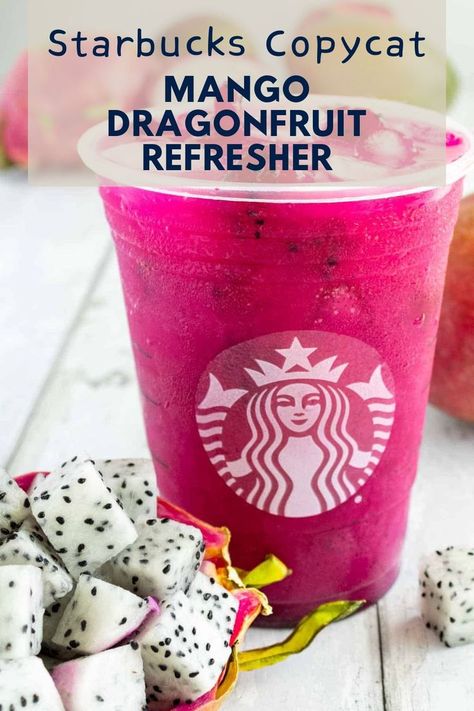 Glass of mango refresher. Mango Dragon Fruit Refresher Recipe, Mango Dragonfruit Refresher Starbucks, Dragon Fruit Tea Recipe, Starbucks Mango Dragonfruit Refresher, Refresher Starbucks, Mango Dragonfruit Refresher, Dragon Fruit Drink, Dragon Fruit Lemonade, Dragonfruit Refresher