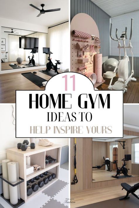 Here are all the best home gym ideas that will make your home gym so much more pretty as well as totally more functional. Home Office Workout Room Combo, Office And Workout Room Combo, Home Office Gym Combo, Office Gym Combo, Gym Corner, Basement Workout Room, Home Office And Gym, Workout Room Ideas Home, Mini Home Gym