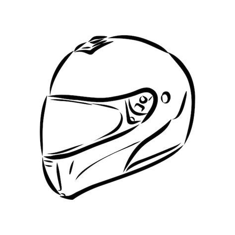 Icône De Doodle Contour Dessiné Main Cas... | Premium Vector #Freepik #vector #casque-moto #biker #moto-dessin #moto-sport Sports Bike Tattoo, Motor Drawing, Racing Helmet Tattoo, Bike Helmet Drawing, Motorcycle Doodle Simple, Motorcycle Helmet Drawing, Motorcycle Doodle, F1 Helmet Drawing, Moto Helmet Tattoo