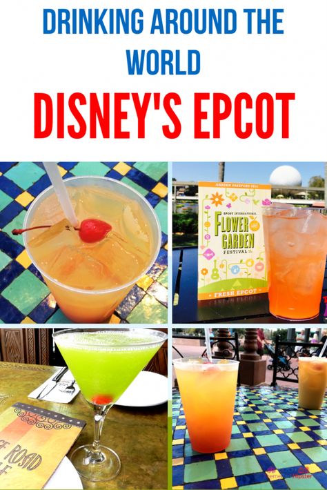 Disney World Alcoholic Drinks, Disney World Drinks, Drink Around The World Epcot Checklist, Epcot Drinks, Drink Around The World Epcot, Disney Checklist, Disney Alcoholic Drinks, Drinking Around The World Epcot, Best Alcoholic Drinks