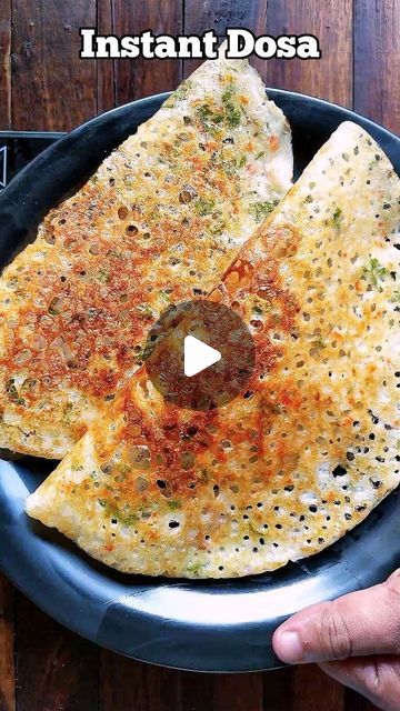 Instant Dosa Batter Recipe, Sooji Dosa Recipe, 5 Minutes Snacks Recipes, Dosa Recipe Easy, Instant Rava Dosa Recipe, Easy Dosa Recipe, 5 Minute Recipes Snacks, Rawa Dosa Recipes, Instant Breakfast Recipes Indian