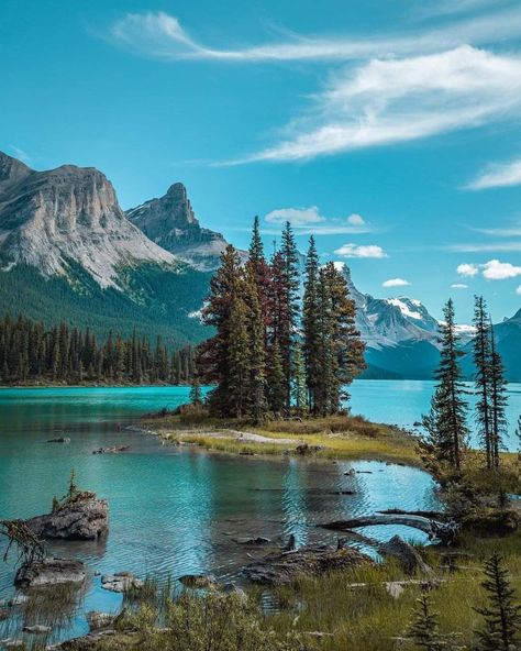 Earth pictures 🌍🌎🌏 on Twitter: "https://t.co/tCIDssPppI" / Twitter Jasper National Park Canada, Spirit Island, Nz South Island, Maligne Lake, Hudson River School, Earth Pictures, Jasper National Park, To Autumn, Pretty Landscapes